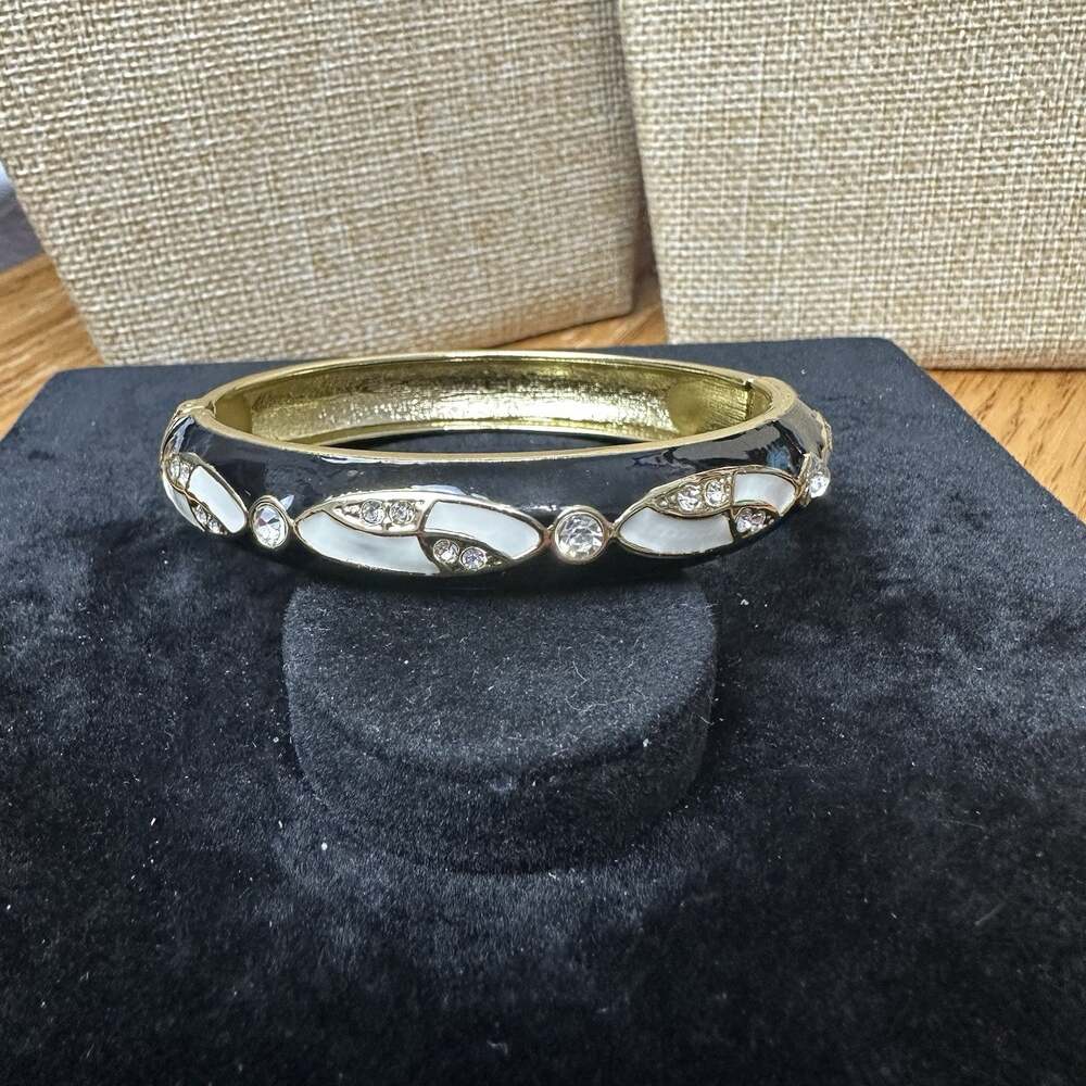 Sequin Nordstrom Multicolor Gold Tone Statement Enamel Bangle Bracelet # 442